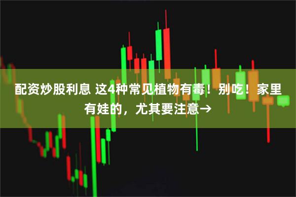配资炒股利息 这4种常见植物有毒！别吃！家里有娃的，尤其要注意→